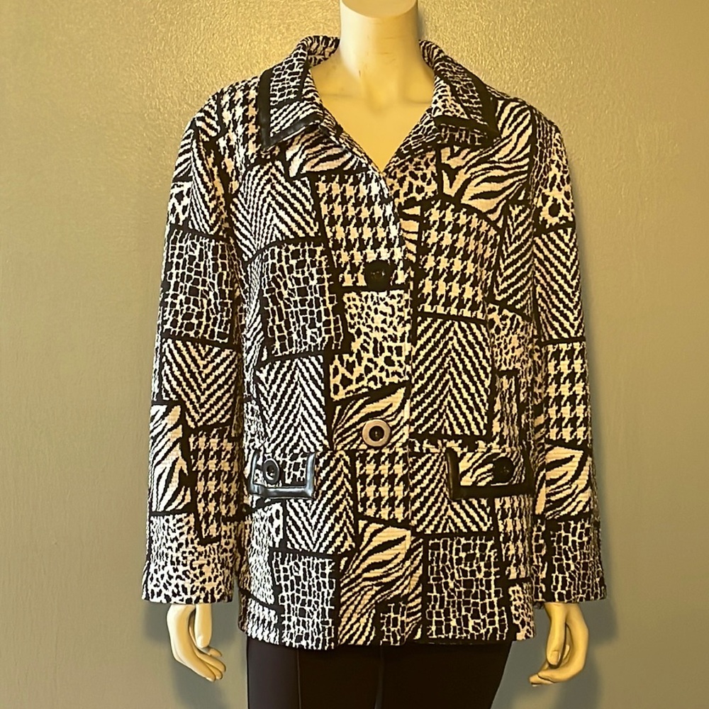 Jm Collection, Multi- Print Jacket - image 1